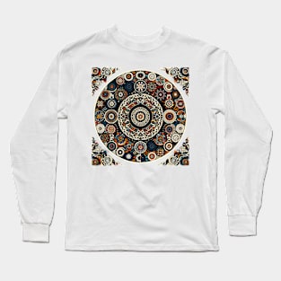 Cultural Tapestry: A Collage of Global Motifs Long Sleeve T-Shirt